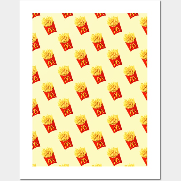 Fries Pattern | Foodie Wall Art by fernandaffp